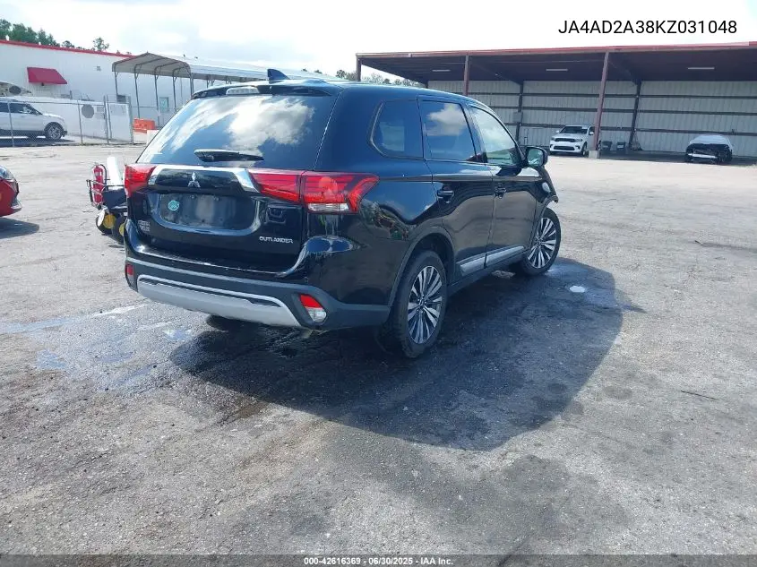 2019 Mitsubishi Outlander Es VIN: JA4AD2A38KZ031048 Lot: 42616369