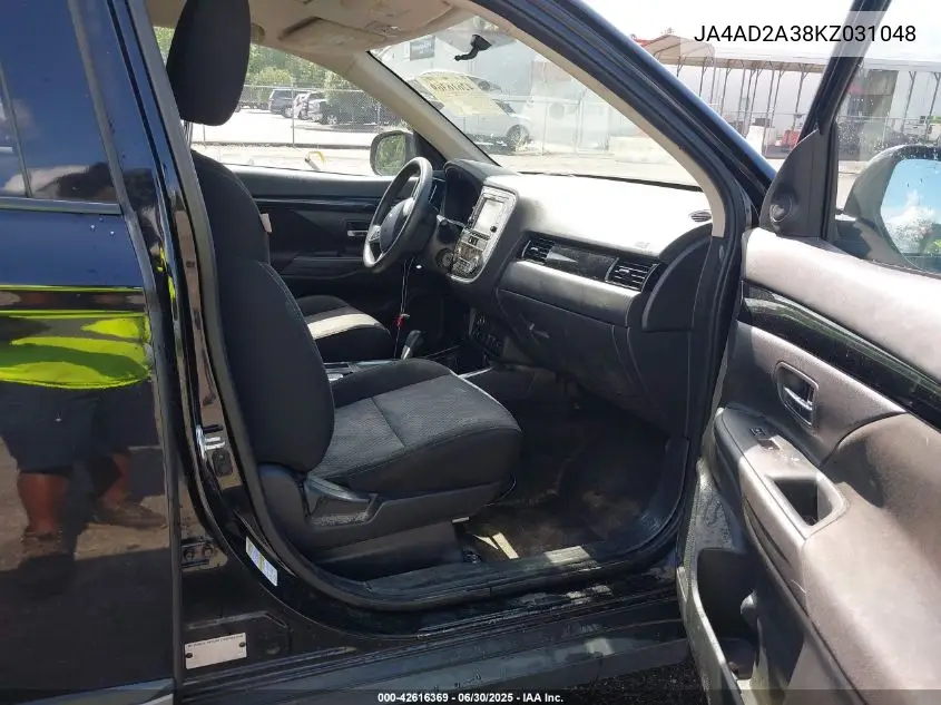 2019 Mitsubishi Outlander Es VIN: JA4AD2A38KZ031048 Lot: 42616369