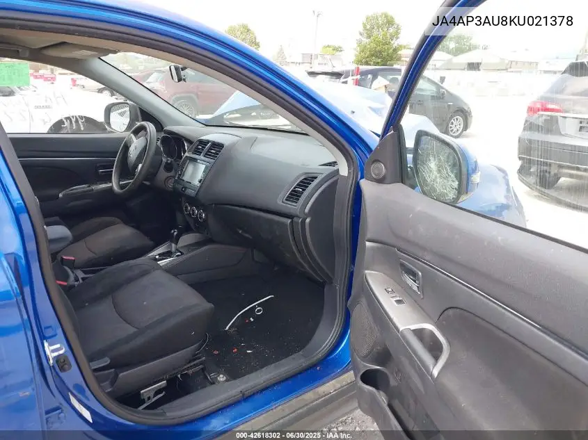 2019 Mitsubishi Outlander Sport 2.0 Es VIN: JA4AP3AU8KU021378 Lot: 42618302