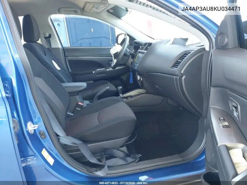 2019 Mitsubishi Outlander Sport 2.0 Es VIN: JA4AP3AU8KU034471 Lot: 42714523