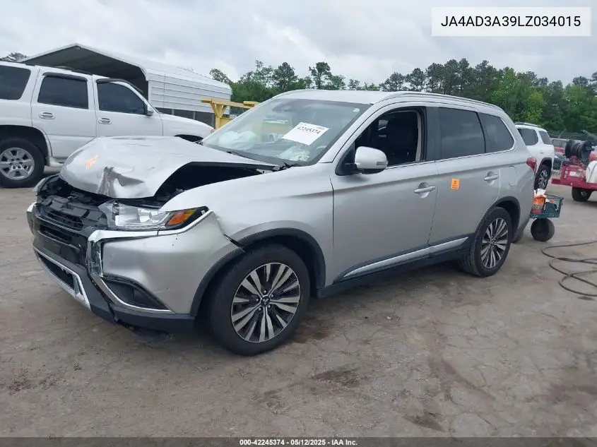 2020 Mitsubishi Outlander Le 2.4/Se 2.4/Sel 2.4/Sp 2.4 VIN: JA4AD3A39LZ034015 Lot: 42245374