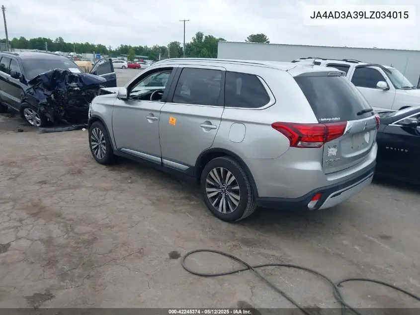 2020 Mitsubishi Outlander Le 2.4/Se 2.4/Sel 2.4/Sp 2.4 VIN: JA4AD3A39LZ034015 Lot: 42245374