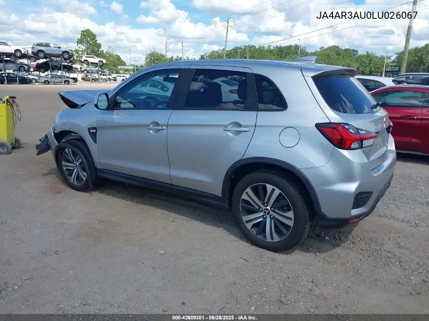 2020 Mitsubishi Outlander Sport 2.0 Es Awc VIN: JA4AR3AU0LU026067 Lot: 42609301