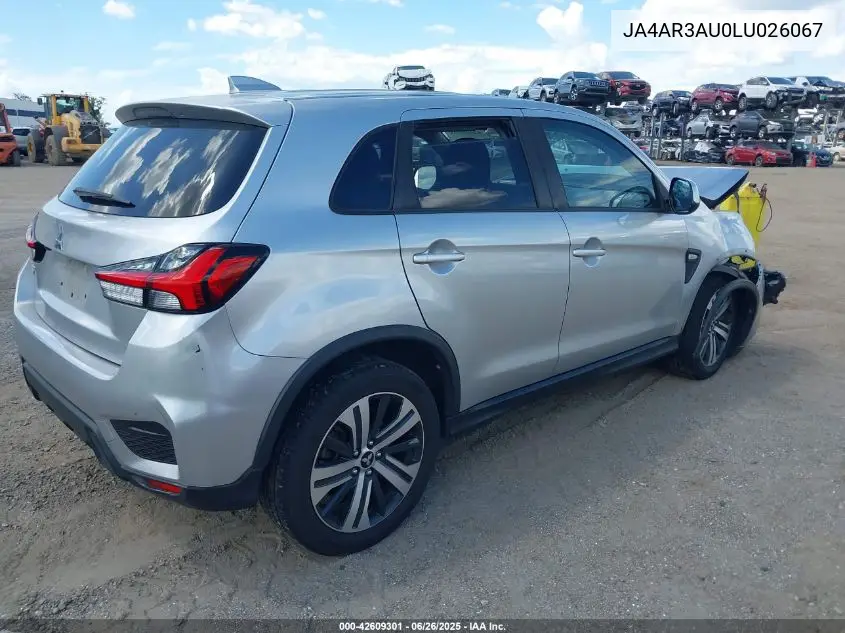 2020 Mitsubishi Outlander Sport 2.0 Es Awc VIN: JA4AR3AU0LU026067 Lot: 42609301
