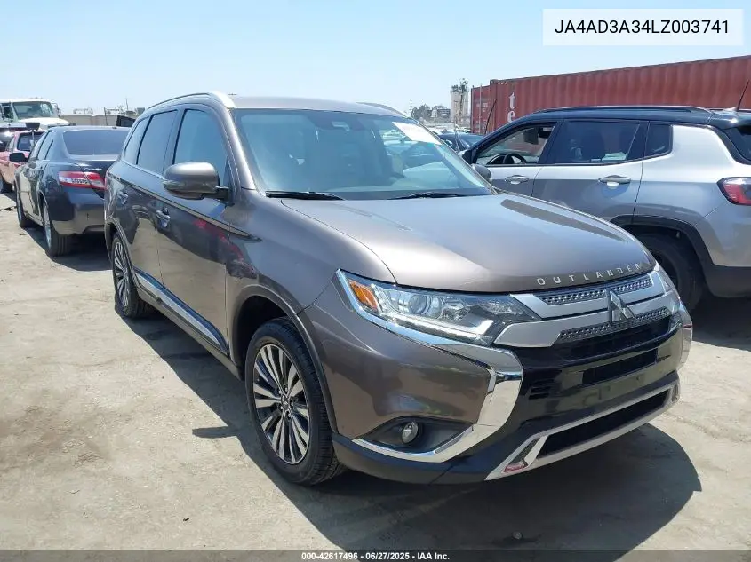 2020 Mitsubishi Outlander Se/Sel/Le VIN: JA4AD3A34LZ003741 Lot: 42617496