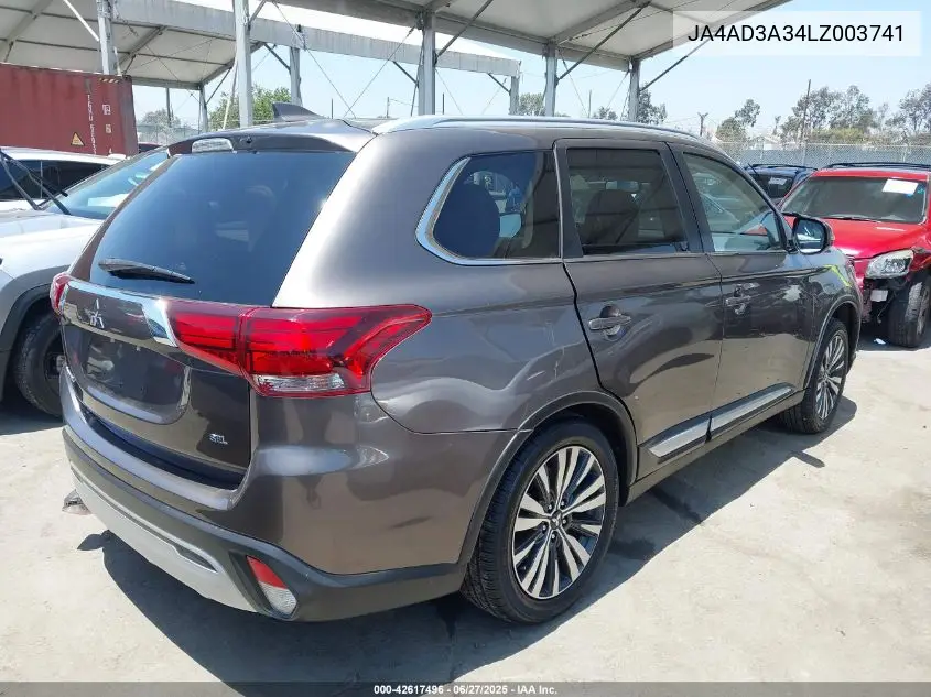 2020 Mitsubishi Outlander Se/Sel/Le VIN: JA4AD3A34LZ003741 Lot: 42617496