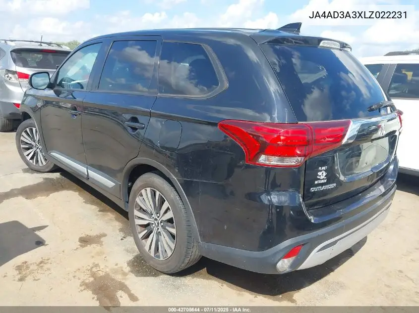 2020 Mitsubishi Outlander Se 2.4 VIN: JA4AD3A3XLZ022231 Lot: 42705644