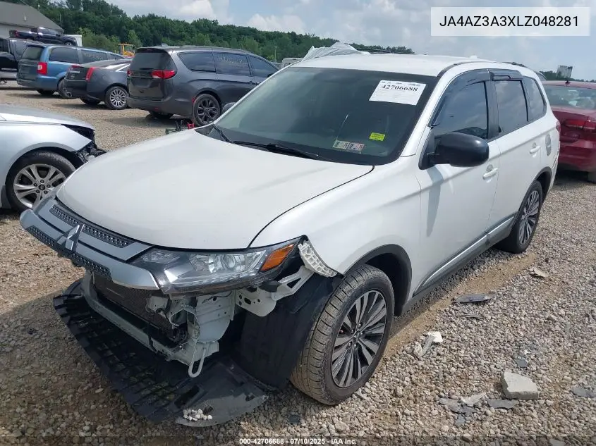 2020 Mitsubishi Outlander Es 2.4 S-Awc/Le 2.4 S-Awc/Se 2.4 S-Awc/Sel 2.4 S-Awc/Sp 2.4 S-Awc VIN: JA4AZ3A3XLZ048281 Lot: 42706688