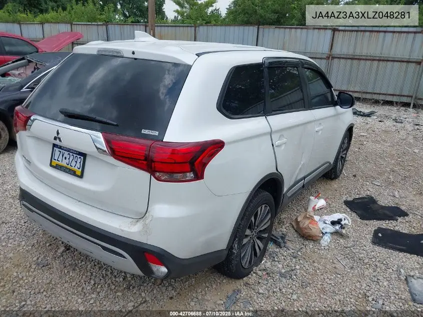 2020 Mitsubishi Outlander Es 2.4 S-Awc/Le 2.4 S-Awc/Se 2.4 S-Awc/Sel 2.4 S-Awc/Sp 2.4 S-Awc VIN: JA4AZ3A3XLZ048281 Lot: 42706688