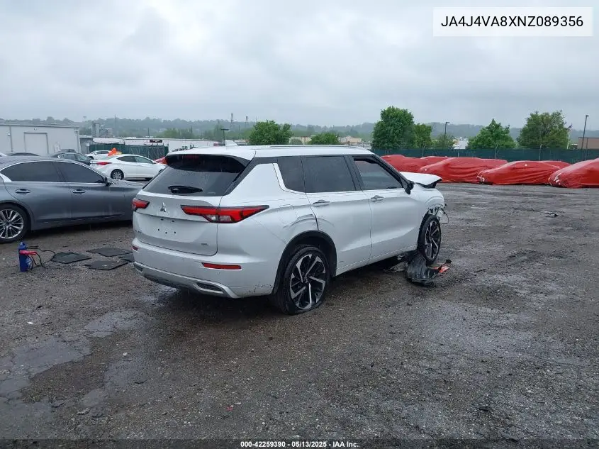 2022 Mitsubishi Outlander Sel 2.5 S-Awc/Sel Launch Edition S-Awc/Sel Special Edition S-Awc VIN: JA4J4VA8XNZ089356 Lot: 42259390