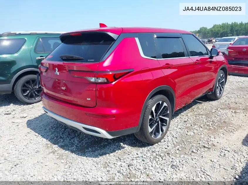 2022 Mitsubishi Outlander Black Edition S-Awc/Se 2.5 S-Awc/Se Launch Edition S-Awc VIN: JA4J4UA84NZ085023 Lot: 42583677