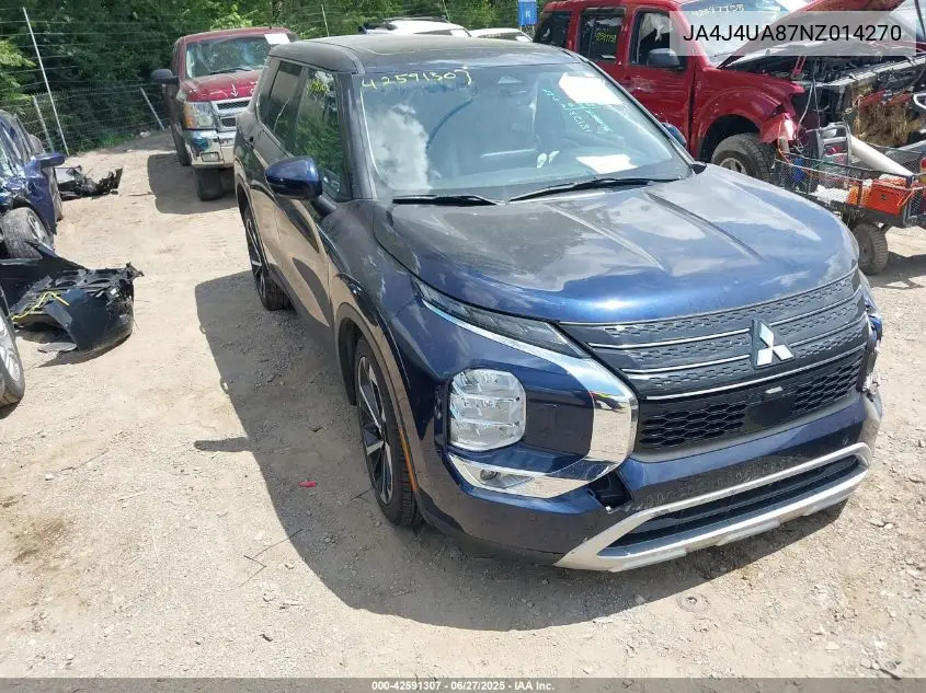 2022 Mitsubishi Outlander Black Edition S-Awc/Se 2.5 S-Awc/Se Launch Edition S-Awc VIN: JA4J4UA87NZ014270 Lot: 42591307