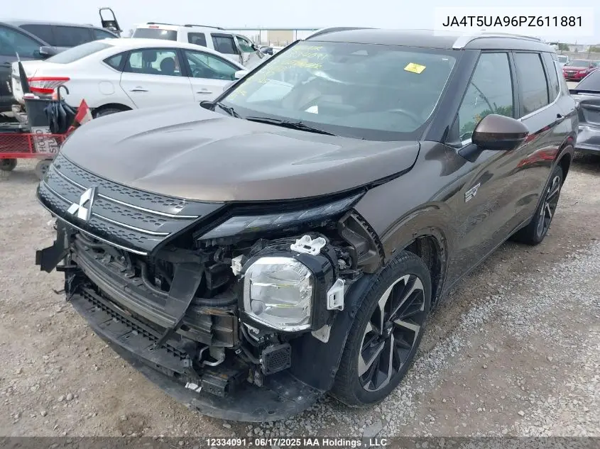 2023 Mitsubishi Outlander Phev VIN: JA4T5UA96PZ611881 Lot: 12334091