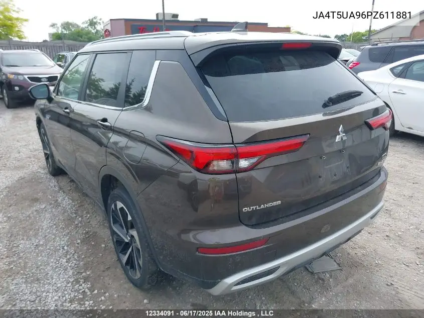 2023 Mitsubishi Outlander Phev VIN: JA4T5UA96PZ611881 Lot: 12334091