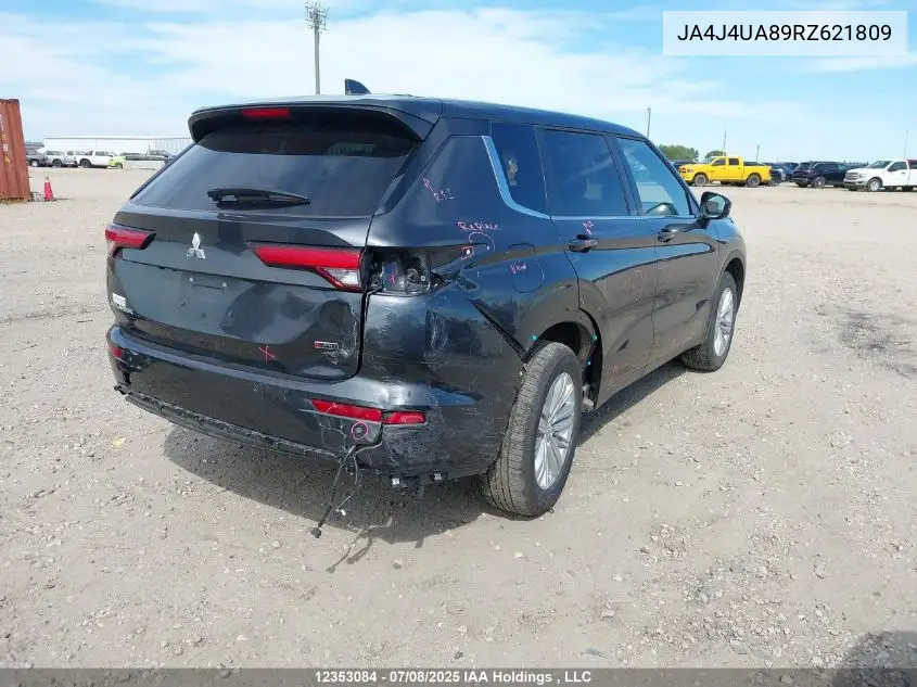 2024 Mitsubishi Outlander VIN: JA4J4UA89RZ621809 Lot: 12353084