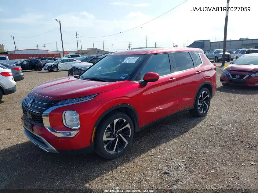 2024 Mitsubishi Outlander Se/Black Edition VIN: JA4J3VA81RZ027059 Lot: 42623594