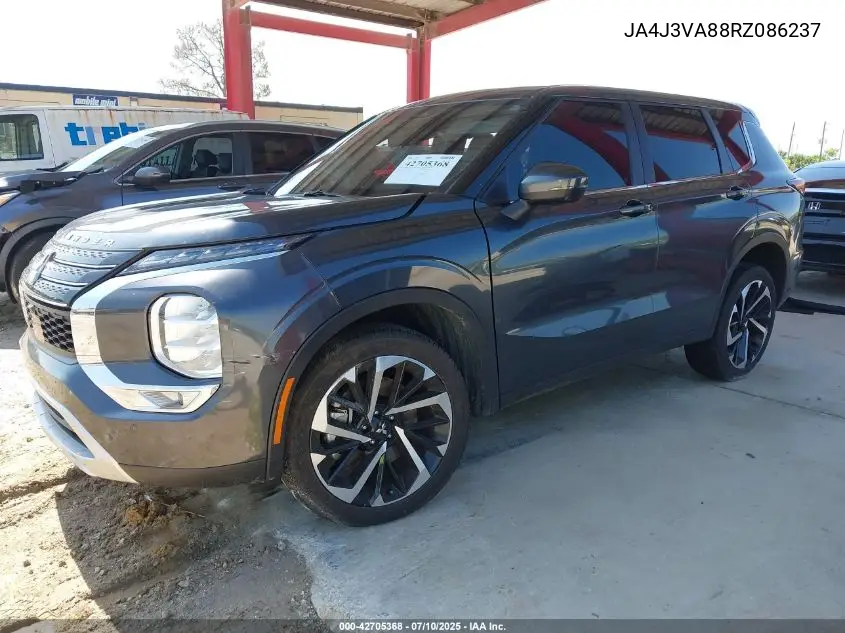 2024 Mitsubishi Outlander Se 2.5 2Wd VIN: JA4J3VA88RZ086237 Lot: 42705368