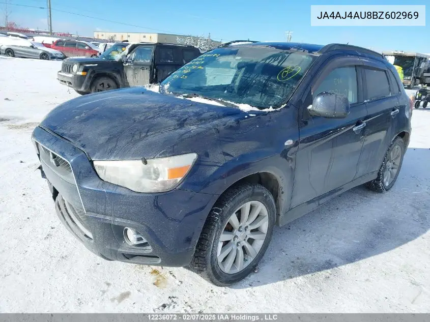 2011 Mitsubishi Rvr Gt VIN: JA4AJ4AU8BZ602969 Lot: 12236072