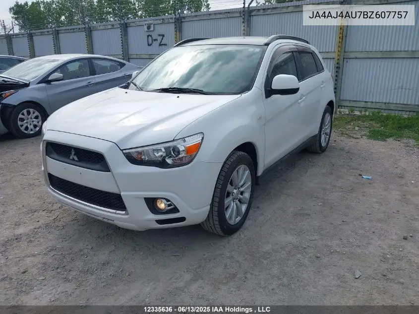 2011 Mitsubishi Rvr Gt VIN: JA4AJ4AU7BZ607757 Lot: 12335636