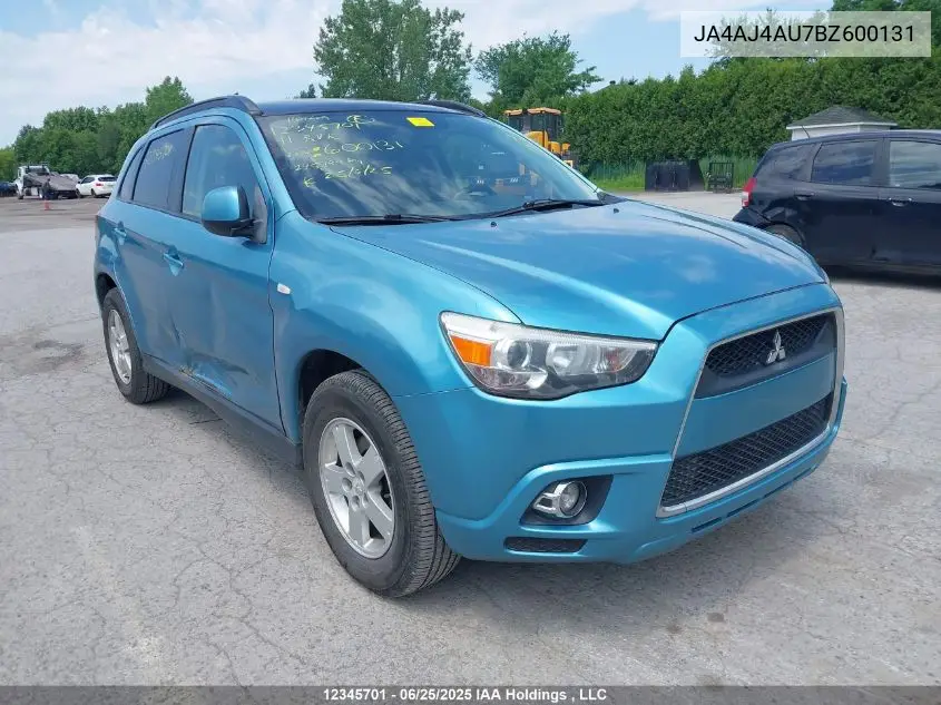 2011 Mitsubishi Rvr Gt VIN: JA4AJ4AU7BZ600131 Lot: 12345701X