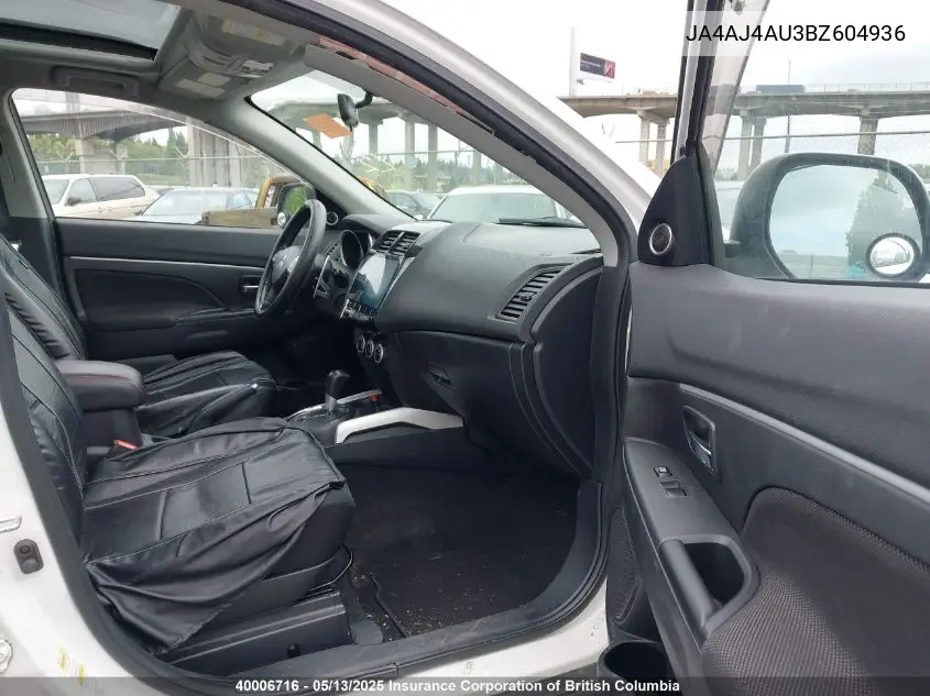 2011 Mitsubishi Rvr VIN: JA4AJ4AU3BZ604936 Lot: 40006716