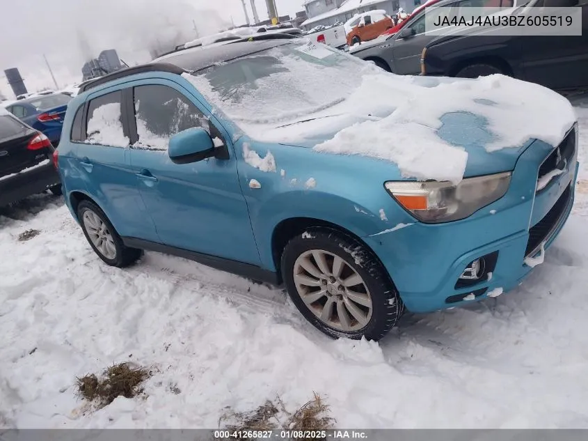 2011 Mitsubishi Rvr Gt VIN: JA4AJ4AU3BZ605519 Lot: 41265827