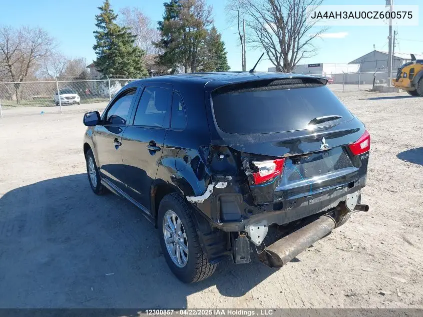 2012 Mitsubishi Rvr Es/Se VIN: JA4AH3AU0CZ600575 Lot: 12300857