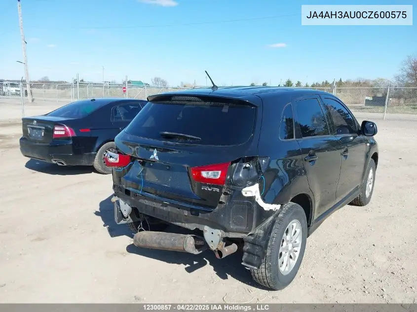 2012 Mitsubishi Rvr Es/Se VIN: JA4AH3AU0CZ600575 Lot: 12300857