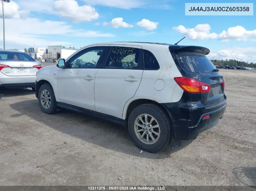 2012 Mitsubishi Rvr Se VIN: JA4AJ3AU0CZ605358 Lot: 12311375