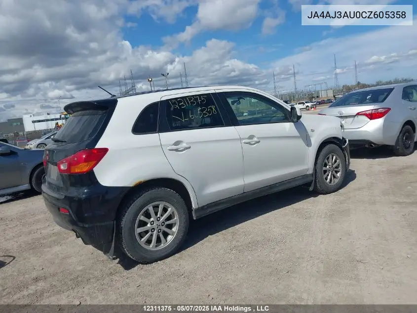 2012 Mitsubishi Rvr Se VIN: JA4AJ3AU0CZ605358 Lot: 12311375
