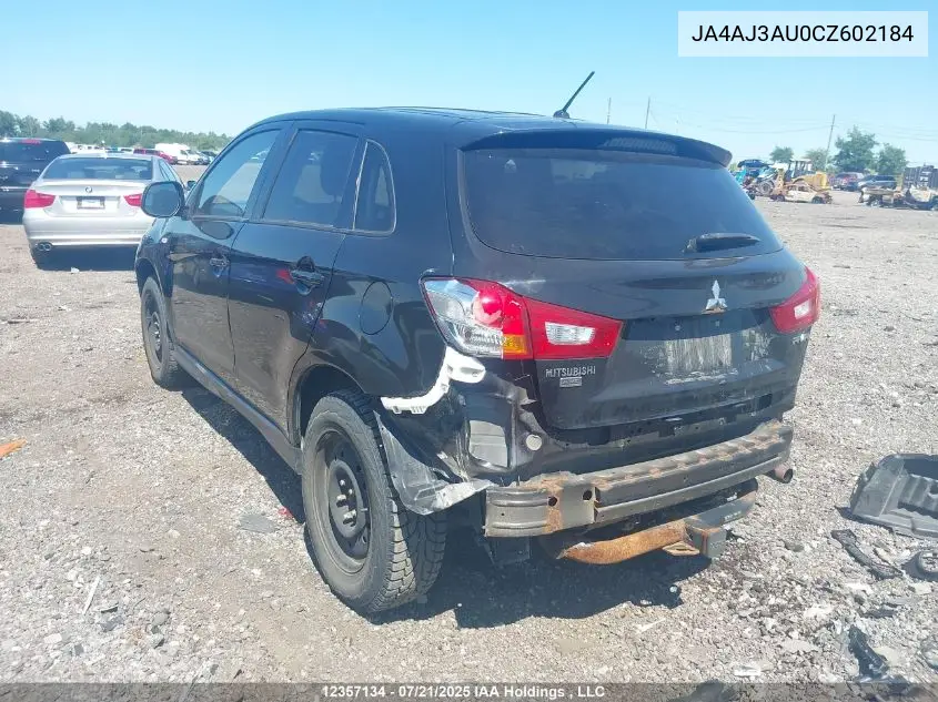 2012 Mitsubishi Rvr VIN: JA4AJ3AU0CZ602184 Lot: 12357134