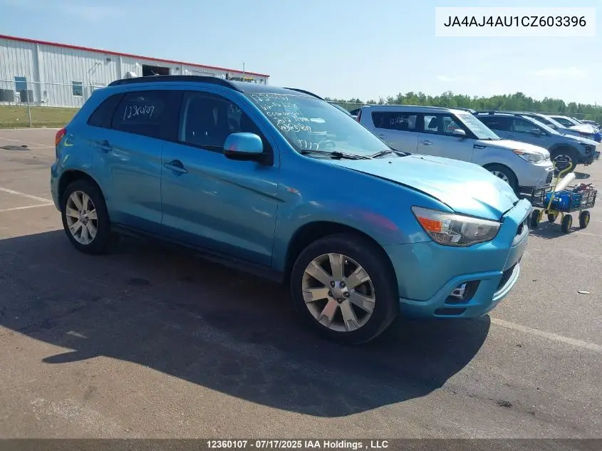 2012 Mitsubishi Rvr Gt VIN: JA4AJ4AU1CZ603396 Lot: 12360107