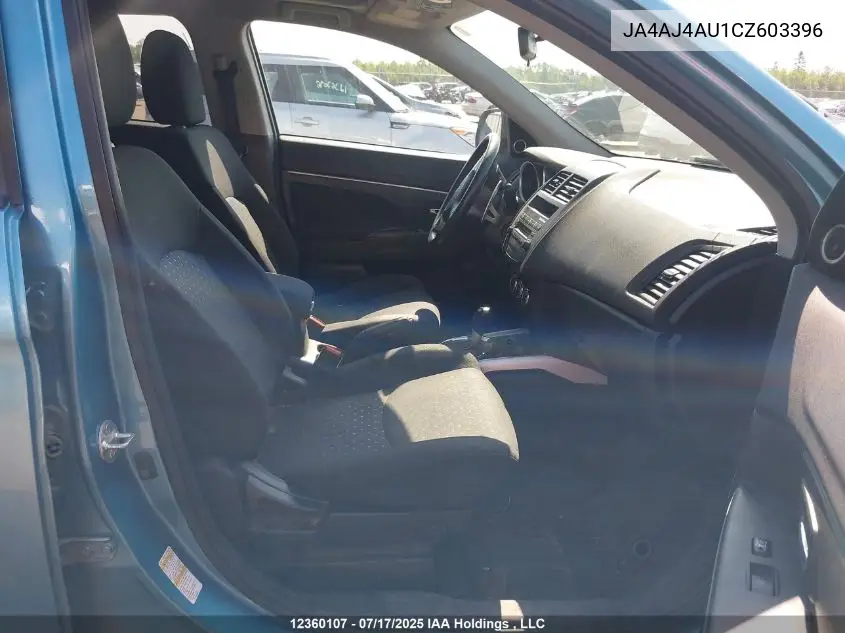 2012 Mitsubishi Rvr Gt VIN: JA4AJ4AU1CZ603396 Lot: 12360107