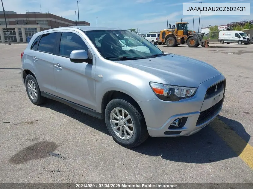 2012 Mitsubishi Rvr Se VIN: JA4AJ3AU2CZ602431 Lot: 20214989