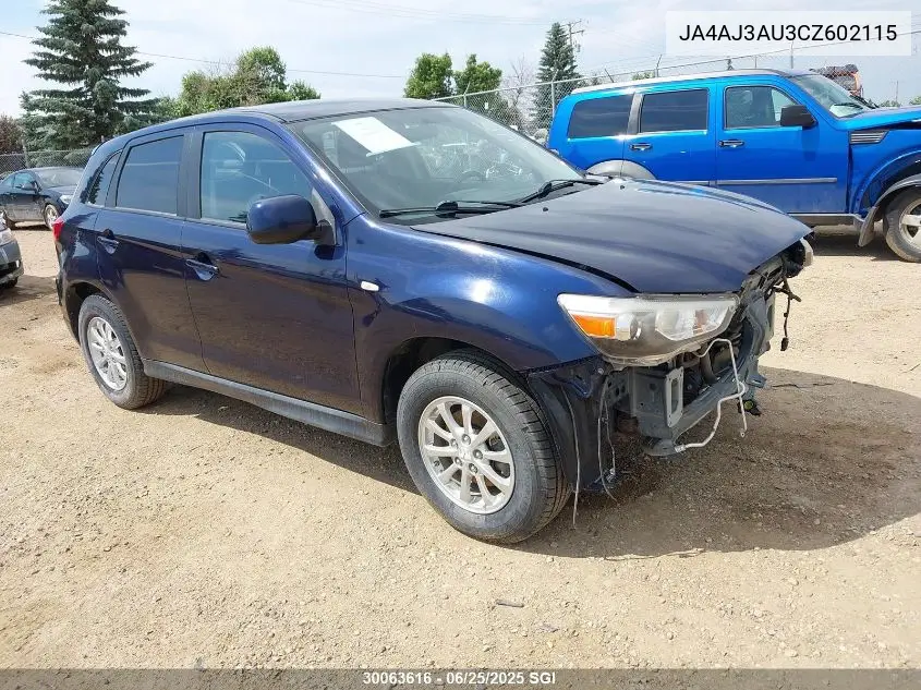 2012 Mitsubishi Rvr Se VIN: JA4AJ3AU3CZ602115 Lot: 30063616