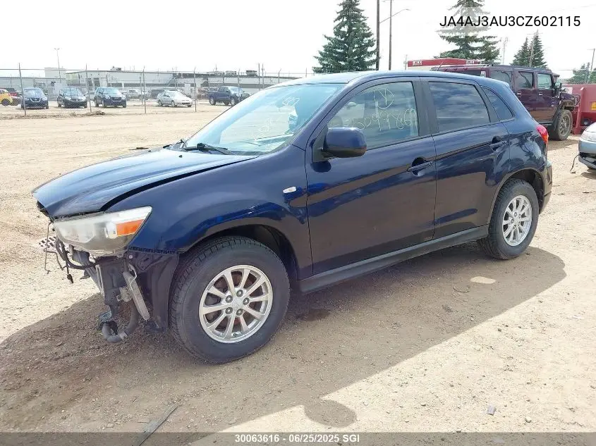 2012 Mitsubishi Rvr Se VIN: JA4AJ3AU3CZ602115 Lot: 30063616