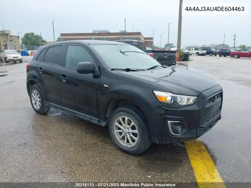 2013 Mitsubishi Rvr Se VIN: 4A4AJ3AU4DE604463 Lot: 20216113