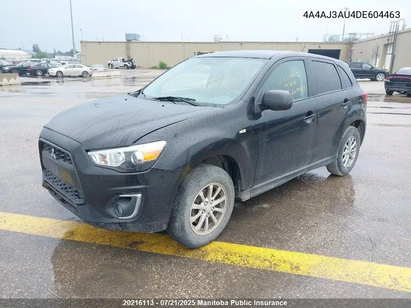 2013 Mitsubishi Rvr Se VIN: 4A4AJ3AU4DE604463 Lot: 20216113