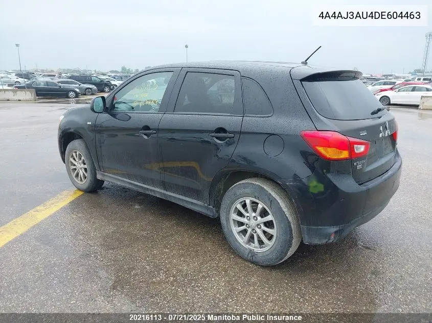 2013 Mitsubishi Rvr Se VIN: 4A4AJ3AU4DE604463 Lot: 20216113