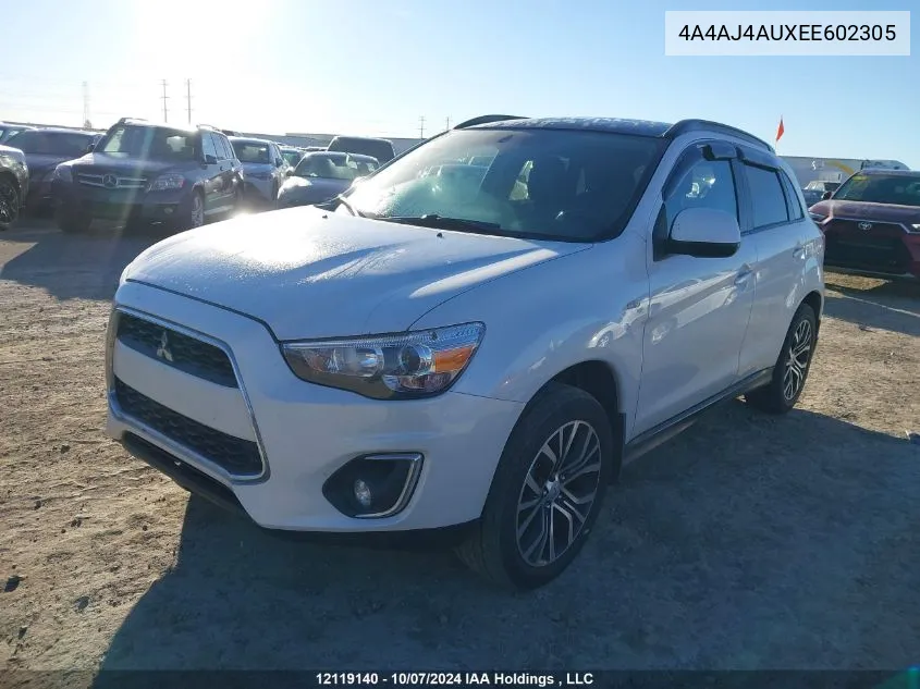 2014 Mitsubishi Rvr VIN: 4A4AJ4AUXEE602305 Lot: 12119140