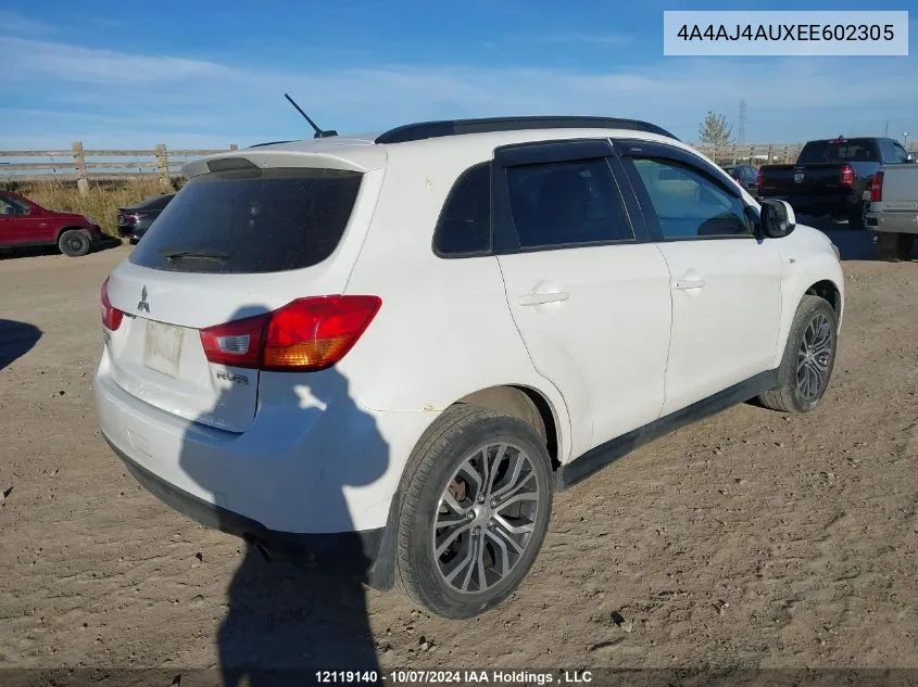 2014 Mitsubishi Rvr VIN: 4A4AJ4AUXEE602305 Lot: 12119140
