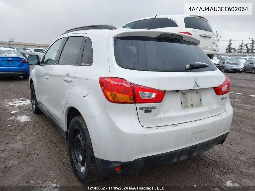 2014 Mitsubishi Rvr VIN: 4A4AJ4AU3EE602064 Lot: 12145052