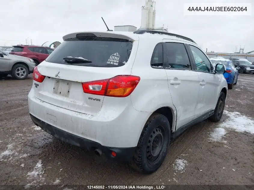 2014 Mitsubishi Rvr VIN: 4A4AJ4AU3EE602064 Lot: 12145052