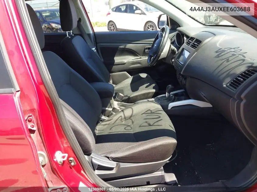 2014 Mitsubishi Rvr Se VIN: 4A4AJ3AUXEE603688 Lot: 12309807
