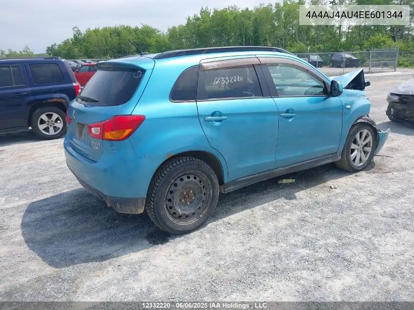 2014 Mitsubishi Rvr Gt VIN: 4A4AJ4AU4EE601344 Lot: 12332220