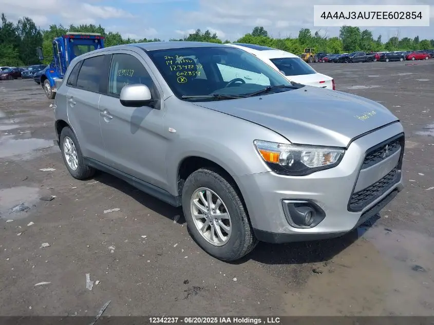 2014 Mitsubishi Rvr Se VIN: 4A4AJ3AU7EE602854 Lot: 12342237