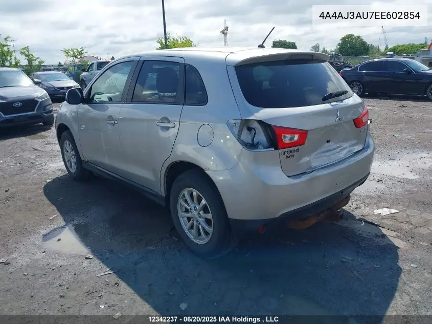 2014 Mitsubishi Rvr Se VIN: 4A4AJ3AU7EE602854 Lot: 12342237