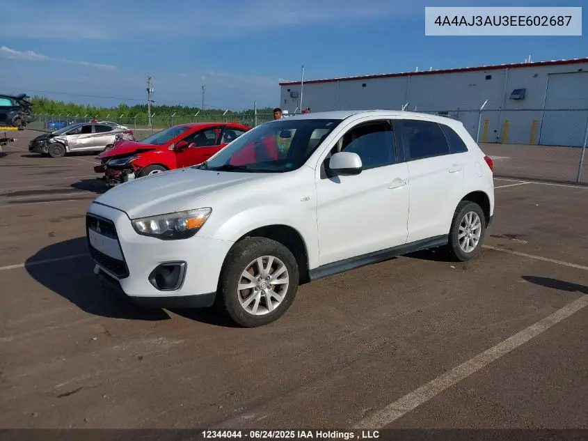 2014 Mitsubishi Rvr Se VIN: 4A4AJ3AU3EE602687 Lot: 12344044