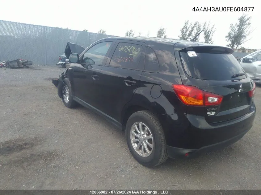 2015 Mitsubishi Rvr VIN: 4A4AH3AU0FE604877 Lot: 12056982
