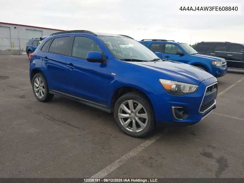 2015 Mitsubishi Rvr Gt VIN: 4A4AJ4AW3FE608840 Lot: 12335181